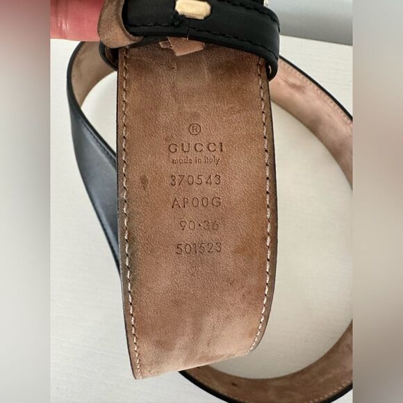 Black Gucci GG Interlocking Belt main image 9
